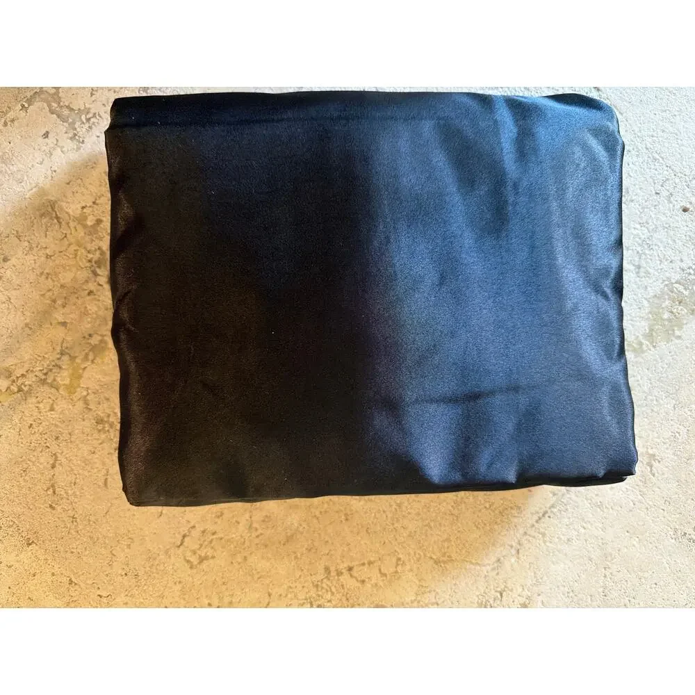 Satin Queen 4 piece sheet set Black NWT